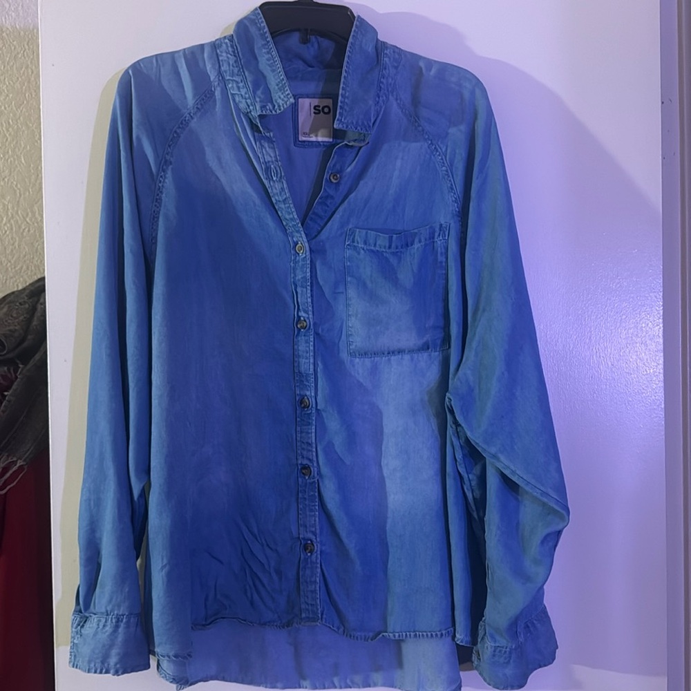 Blue denim shirt
